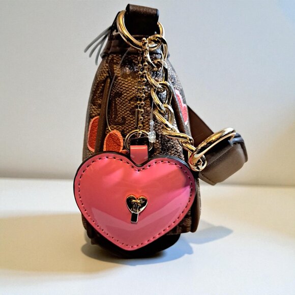 Juicy Couture I Heart Juicy Shoulder Bag Brown/Pink/Red NWT ( See Disc/Photos) - Picture 4 of 10